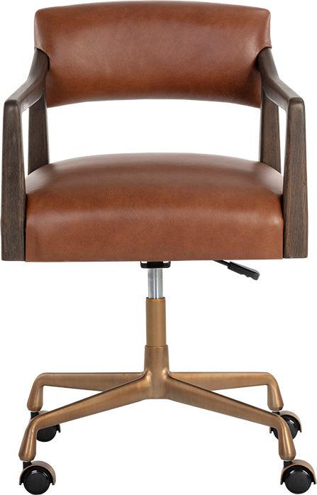 SUNPAN Task Chairs - Keagan Office Chair Shalimar Tobacco Leather