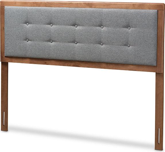 Wholesale Interiors Headboards - Sarine Queen Headboard Dark Gray & Walnut