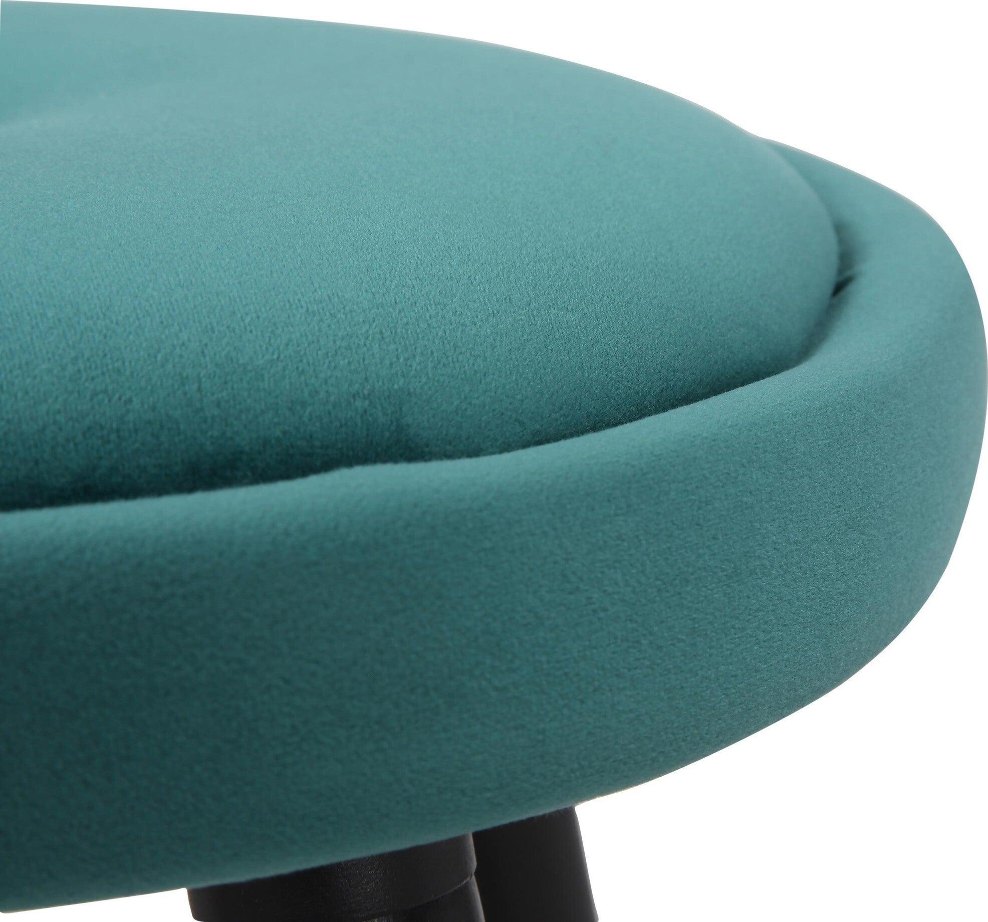 Lumisource Barstools - Cavalier Counter Stool (Set of 2) Black & Green Velvet