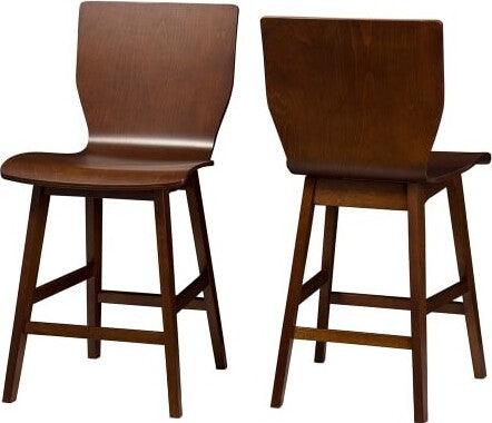 Wholesale Interiors Barstools - Elsa Counter Stool Dark Walnut (Set of 2)