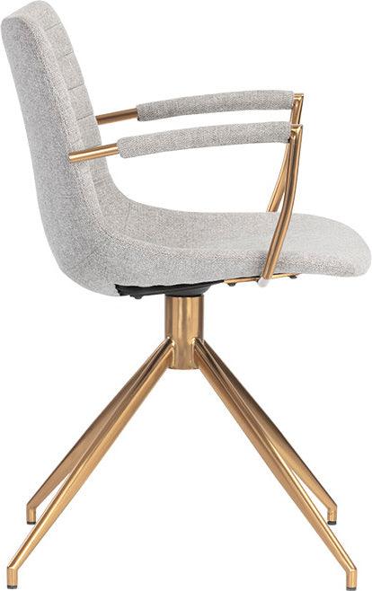 SUNPAN Dining Chairs - Andres Swivel Dining Armchair - Belfast Heather Grey