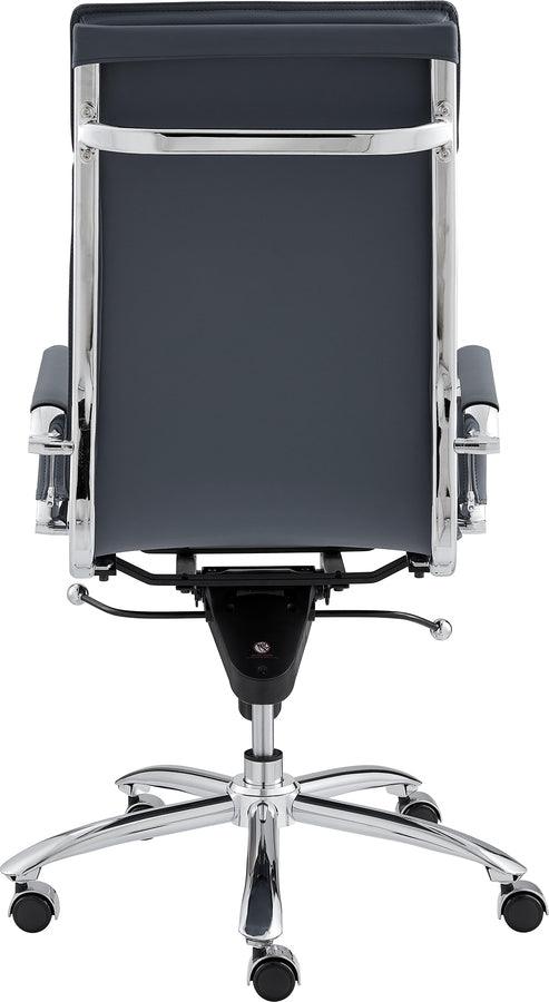Euro Style Task Chairs - Gunar Pro High Back Office Chair Blue & Chrome
