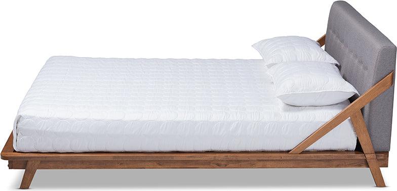 Wholesale Interiors Beds - Sante Full Bed Gray & Walnut