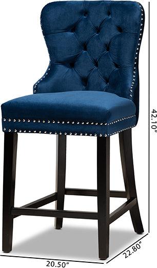 Clearance Enderson Bar Stool - Dark Blue (Set of 2) - Woods Furniture