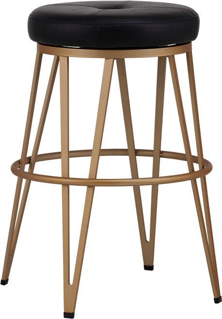 SUNPAN Barstools - Matthews Swivel Counter Stool - Champagne Gold - Onyx