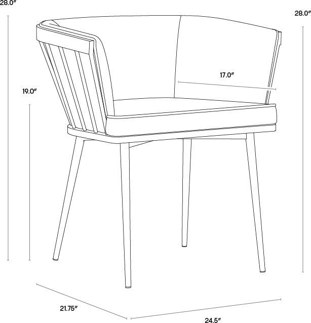 SUNPAN Dining Chairs - Caily Dining Armchair - Abbington Black