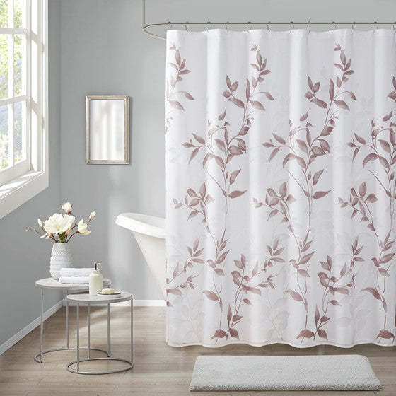 Olliix.com Shower Curtains - Burnout Printed Shower Curtain Mauve