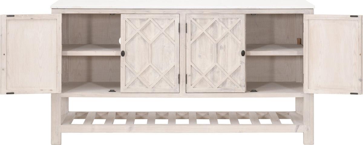 Essentials For Living Buffets & Sideboards - Willow Media Sideboard White Wash