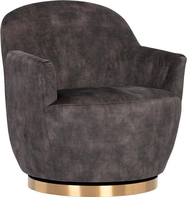 SUNPAN Accent Chairs - Casey Swivel Lounge Chair Nono Shitake