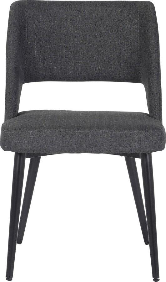 Lumisource Accent Chairs - Valencia Chair In Black Steel & Charcoal Fabric