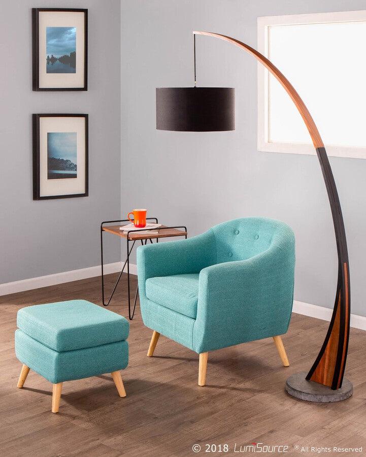 Lumisource Accent Chairs - Rockwell Mid Century Modern Accent Chair in Teal