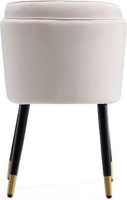 Manhattan Comfort Dining Chairs - Zephyr Velvet Dining Chair in Cream