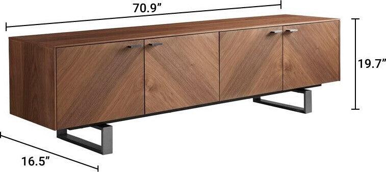Euro Style TV & Media Units - Alvarado 71" Media Stand Walnut