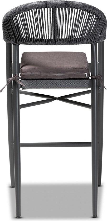 Wholesale Interiors Outdoor Barstools - Wendell Outdoor Bar Stool Gray