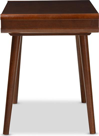 Wholesale Interiors Desks - Casarano Mid-century Modern Walnut and White Two-tone 2-drawer Wood Writing Desk