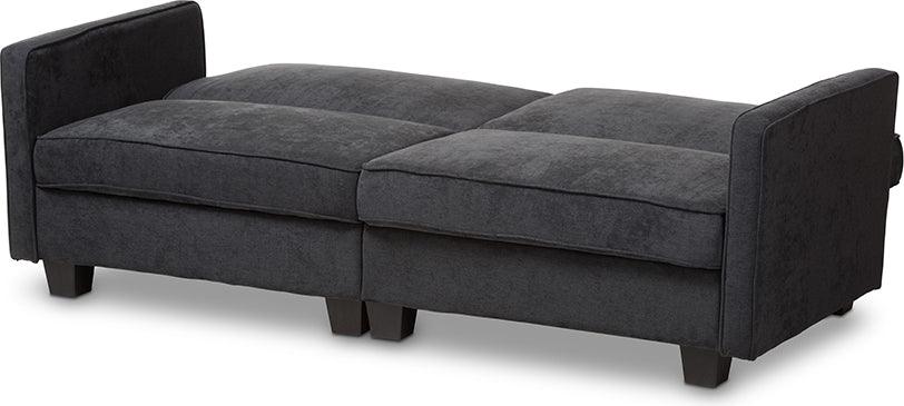 Wholesale Interiors Sleepers & Futons - Felicity Modern And Contemporary Dark Gray Fabric Upholstered Sleeper Sofa