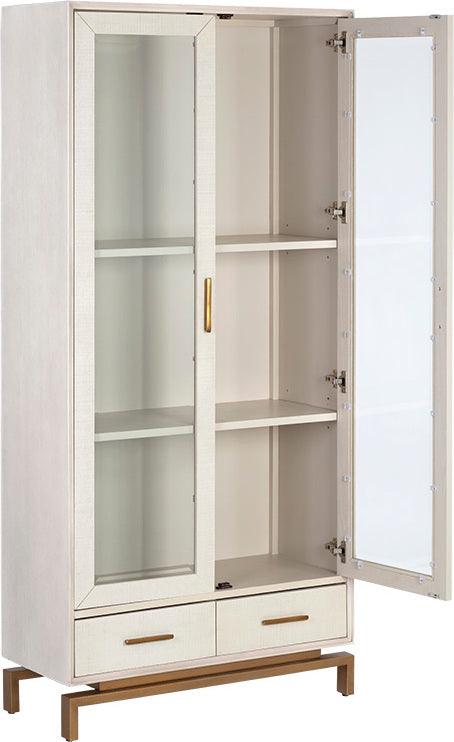 SUNPAN Shelves - Valencia Display Cabinet Taupe Wood