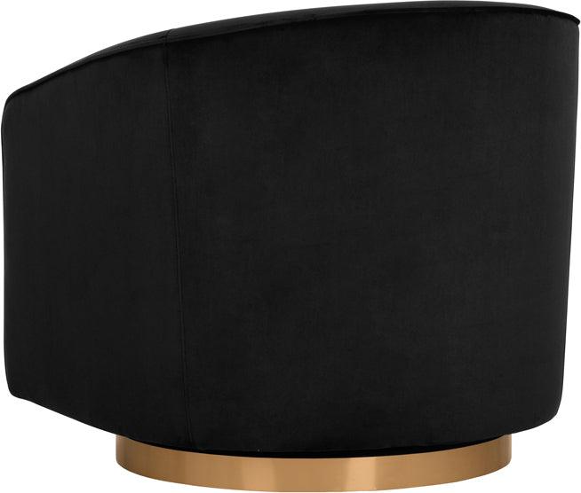 SUNPAN Accent Chairs - Hazel Swivel Lounge Chair Gold Black Sky