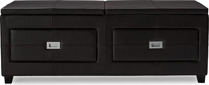 Wholesale Interiors Coffee Tables - Indy Modern and Contemporary Functional Lift-top Cocktail Ottoman Table Brown
