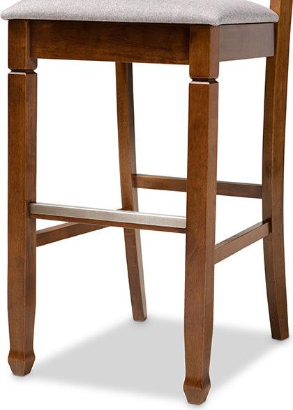 Wholesale Interiors Barstools - Calista Bar Stool Gray & Walnut (Set of 2)