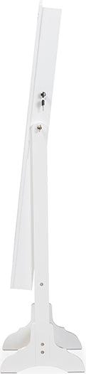 Wholesale Interiors Cabinets & Wardrobes - Madigan Modern and Contemporary White Finished Wood Jewelry Armoire with Mirror