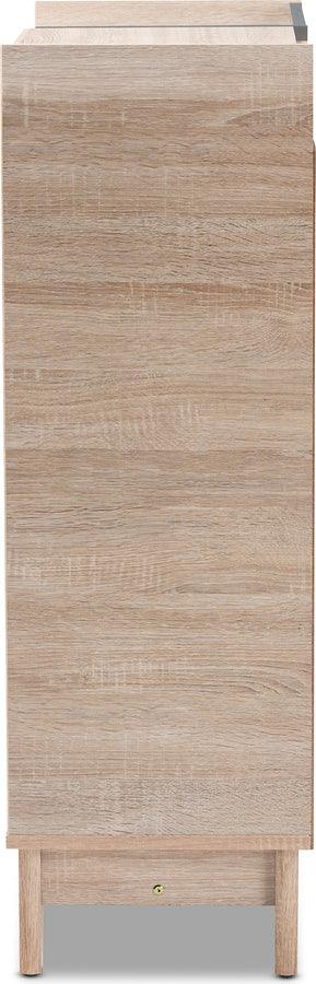 Wholesale Interiors Shoe Storage - Fella Oak Brown & Dark Gray Entryway Shoe Cabinet