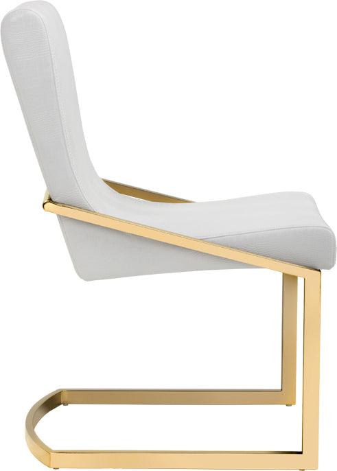 SUNPAN Dining Chairs - Marcelle Dining Chair - White Croc