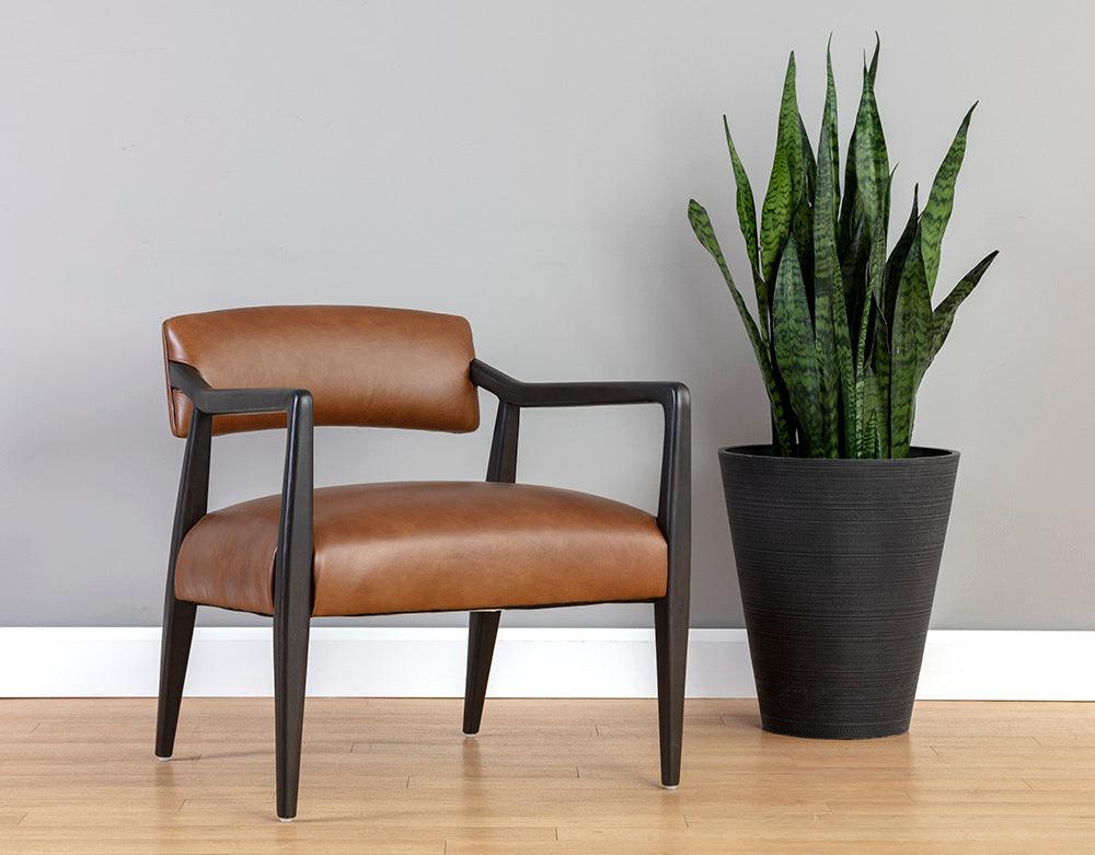 SUNPAN Accent Chairs - Keagan Lounge Chair Shalimar Tobacco Leather