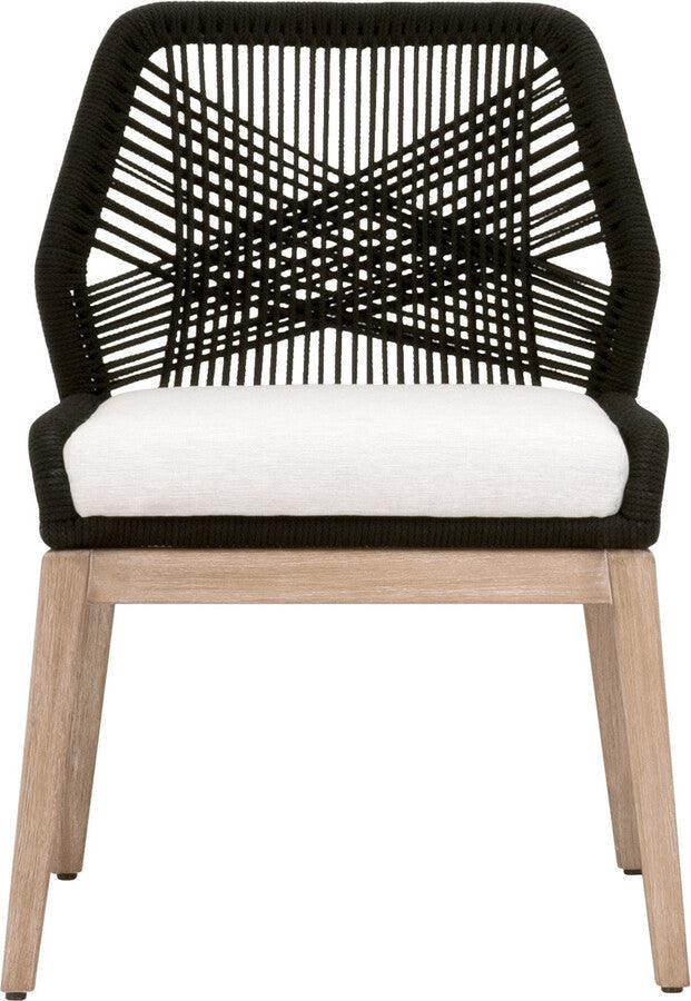 Essentials For Living Dining Chairs - Loom Limited Edition Dining Chair - Black Rope White Speckle Natural Gray