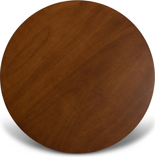 Wholesale Interiors Dining Sets - Mona Grey Fabric Upholstered and Walnut Brown Finished Wood 5-Piece Dining Set