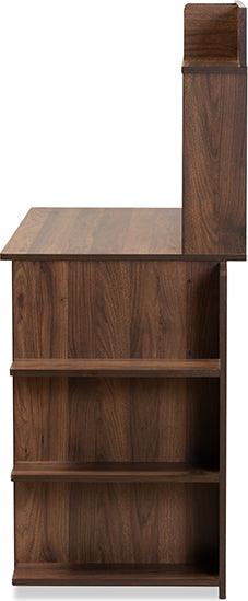 Wholesale Interiors Desks - Garnet Desk with Shelves Walnut Brown