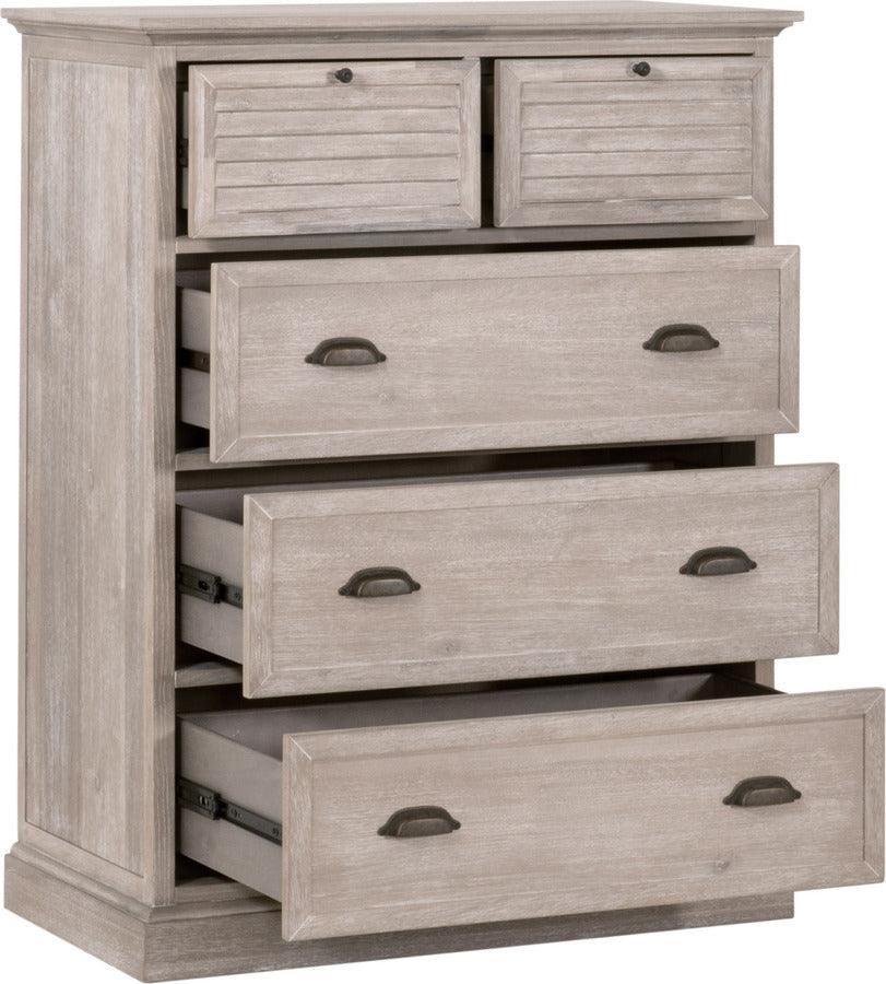 Essentials For Living Chest of Drawers - Eden 5-Drawer High Chest Natural Gray Acacia