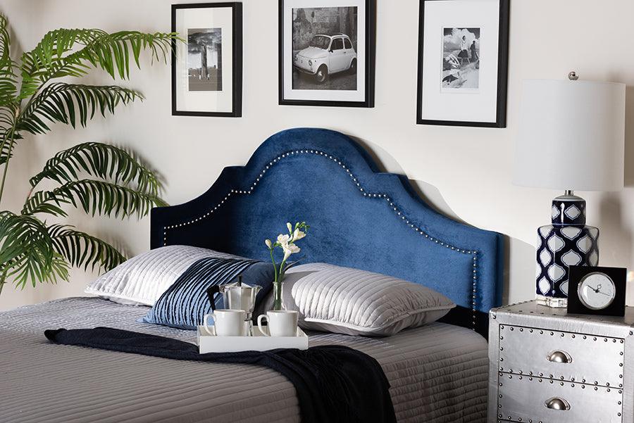 Wholesale Interiors Headboards - Rita Queen Headboard Navy Blue