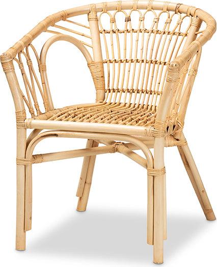 Wholesale Interiors Dining Chairs - Kaka Modern Bohemian Natural Brown Rattan Dining Chair