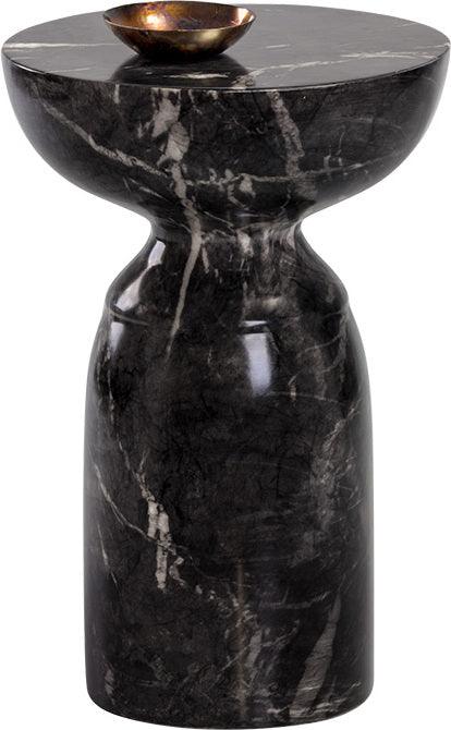 SUNPAN Side & End Tables - Goya End Table - Marble Look - Black
