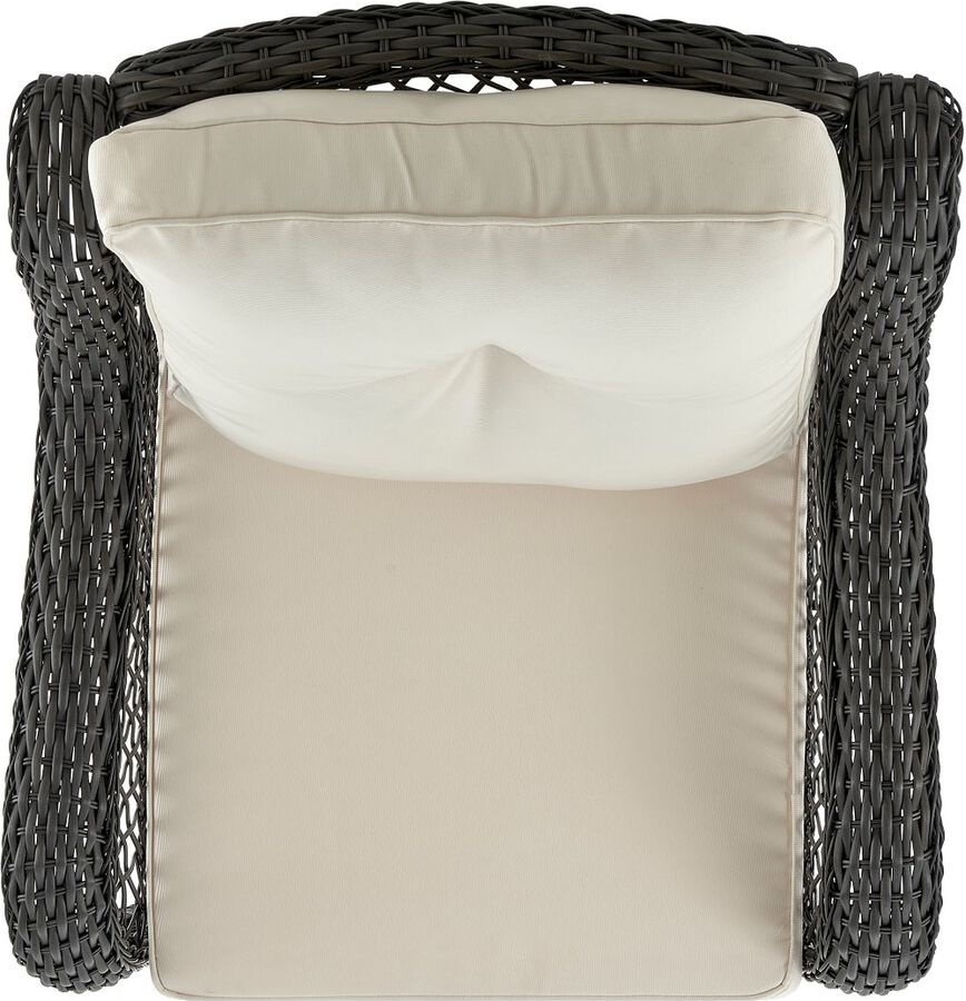 Manhattan Comfort Outdoor Conversation Sets - Fruttuo Patio 2- Person Seating Group with End Table with Cream Cushions