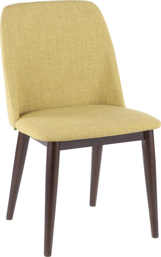 Lumisource Dining Chairs - Tintori Contemporary Dining Chair in Green Fabric - Set of 2