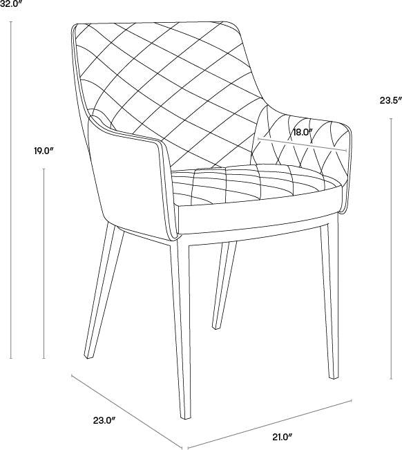 SUNPAN Dining Chairs - Chase Dining Armchair - Grey