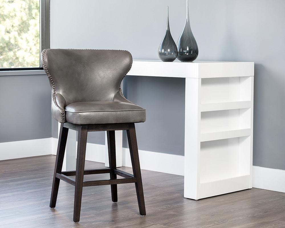 SUNPAN Barstools - Ariana Swivel Counter Stool - Overcast Grey