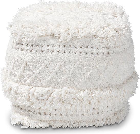 Wholesale Interiors Ottomans & Stools - Curlew Moroccan Ottoman Ivory