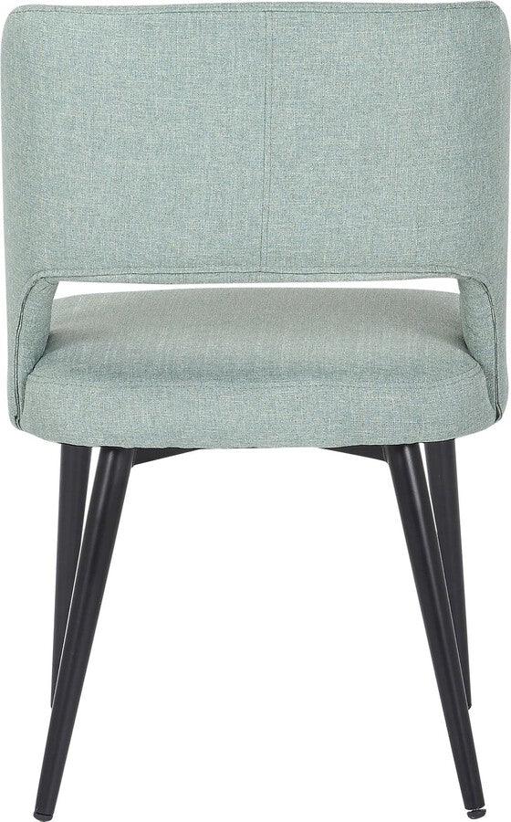 Lumisource Accent Chairs - Valencia Chair In Black Steel & Green Fabric