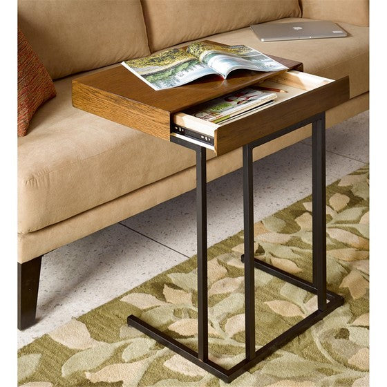 Olliix.com Side & End Tables - Pull Up Table Pecan
