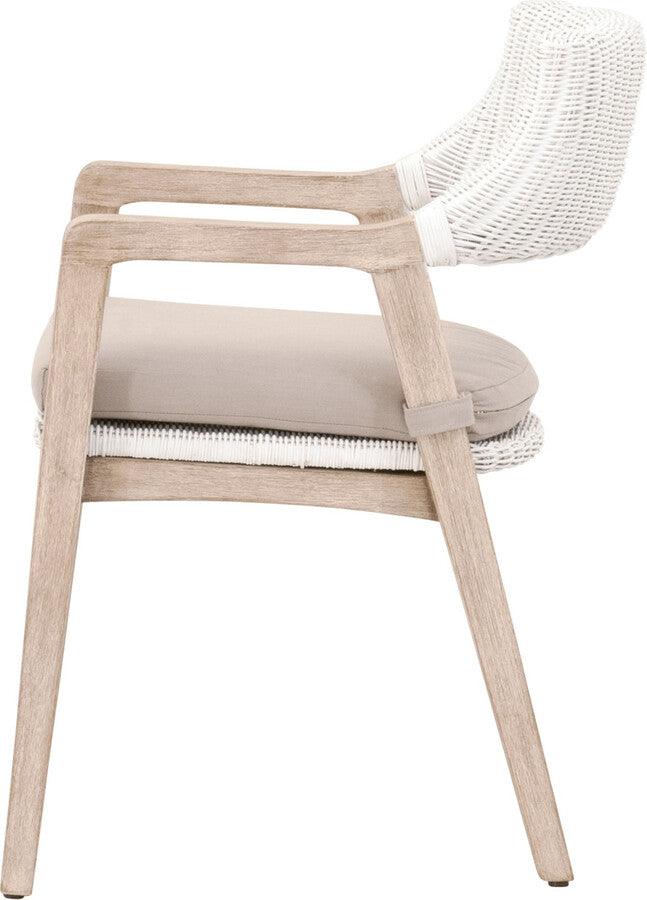 Essentials For Living Accent Chairs - Lucia Arm Chair White Rattan