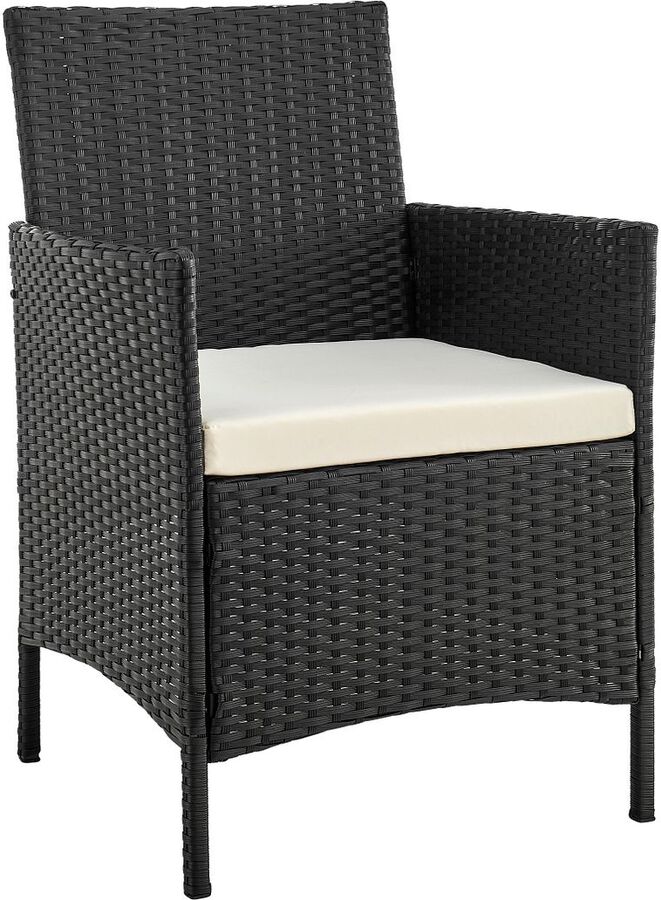 Manhattan Comfort Outdoor Conversation Sets - Imperia Patio 2- Person Seating Group with End Table with Cream Cushions