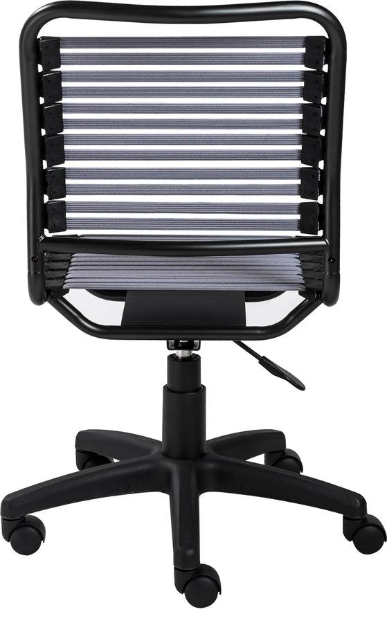 Euro Style Task Chairs - Allison Bungie Flat Low Back Office Chair Light Gray