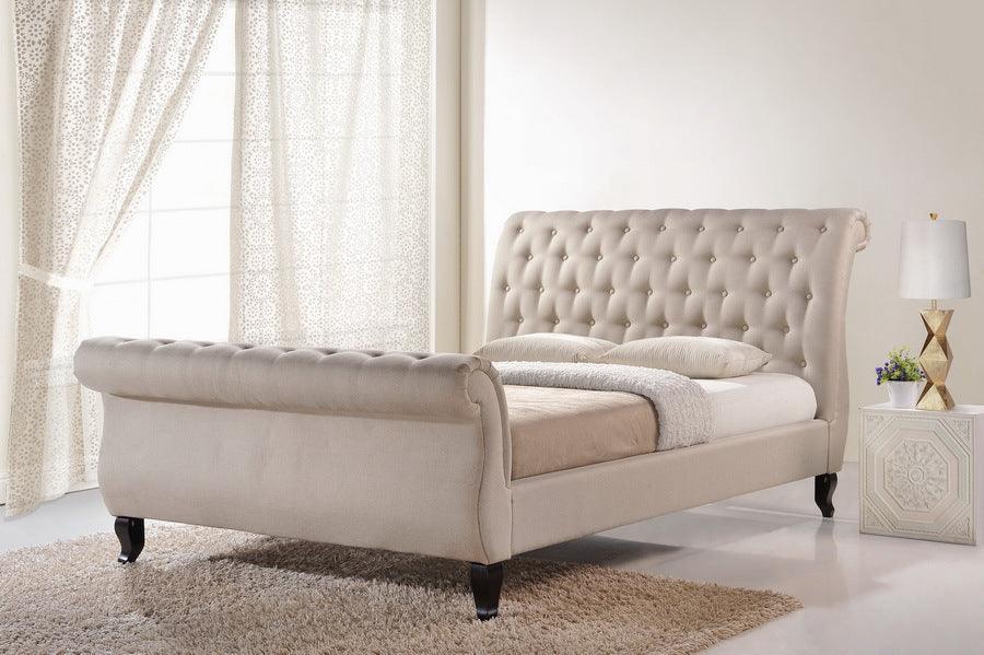 Wholesale Interiors Beds - Antoinette King Bed Light Beige