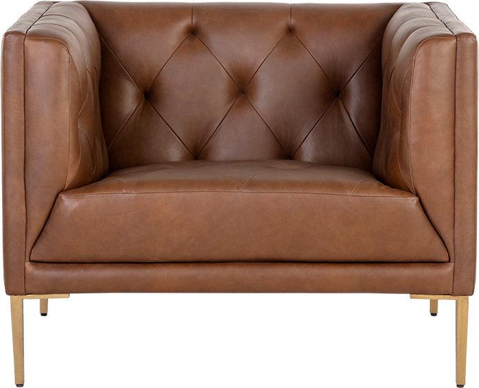 SUNPAN Accent Chairs - Westin Armchair Vintage Caramel Leather