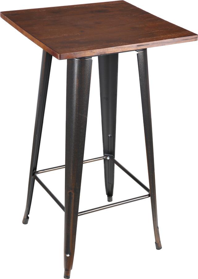 Euro Style Bar Tables - Danne 24" Bar Table Black & Walnut