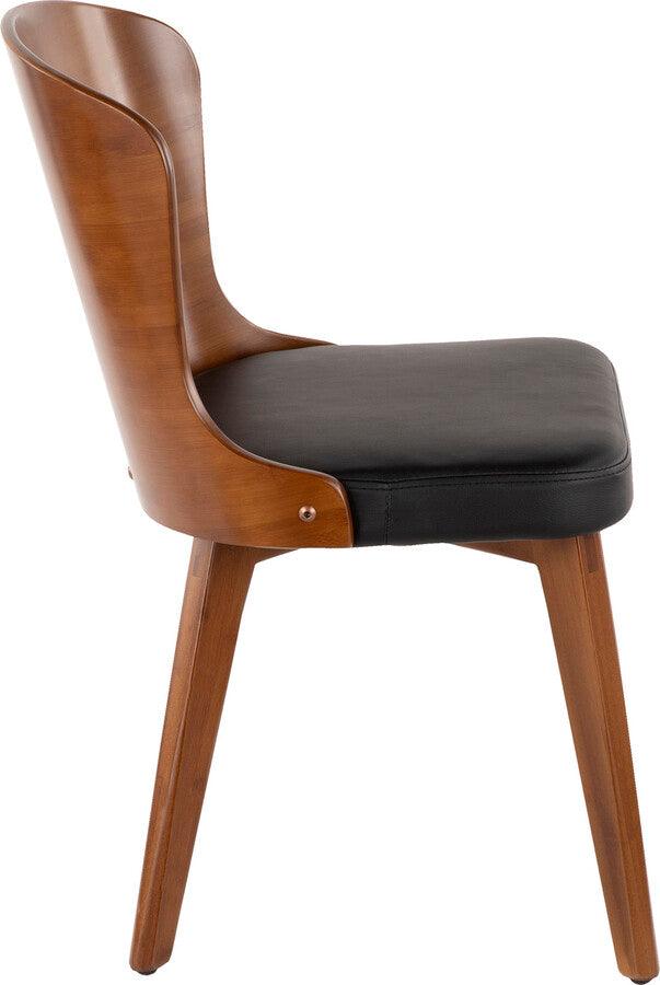 Lumisource Dining Chairs - Bocello Chair 31" Walnut Bamboo & Black PU