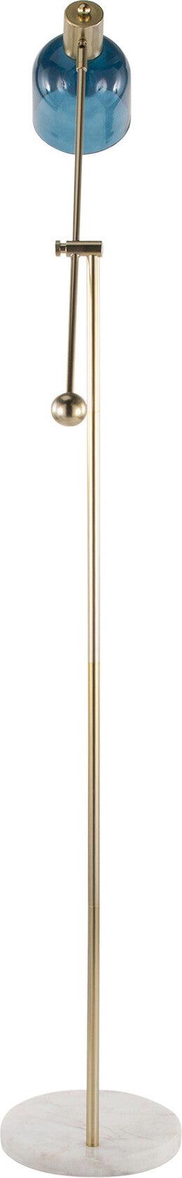 Lumisource Floor Lamps - Marcel Floor Lamp White Marble & Gold